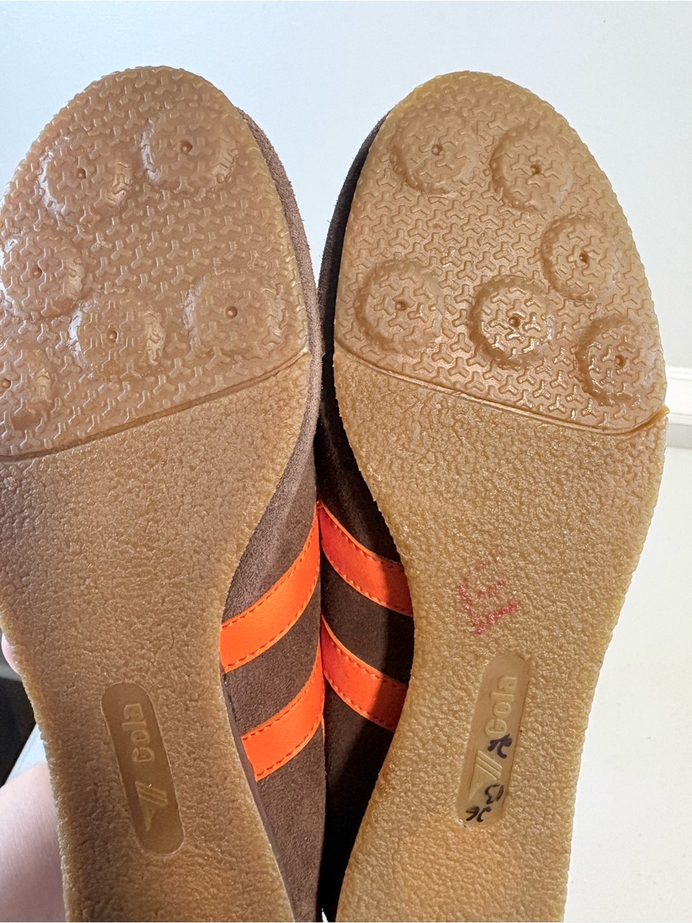 Gola Retro Suede Double Strap Sneakers Brown Orange Trainers Women’s US 6 - Picture 11 of 12